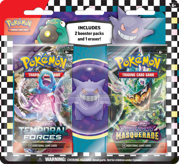 POKÉMON 2-PACK ERASER BLISTER SUMMER 2024 - GENGAR