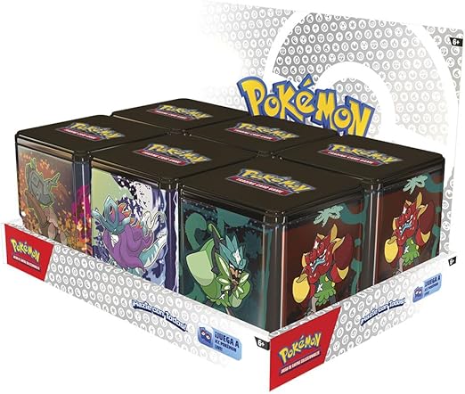 Pokémon Bandai, TCG, Stacking Tins (Q1 2025), verzamel en speel met je favoriete kaarten, PC10211