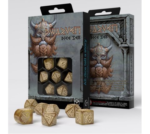 Q-Workshop - Dwarven RPG Dice Set: Gold