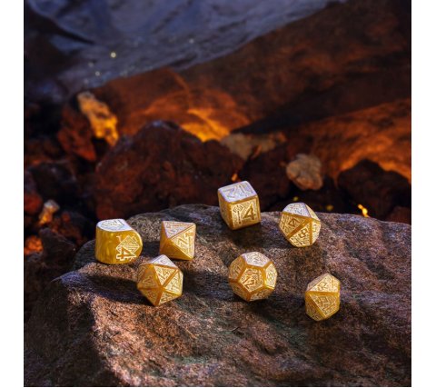 Q-Workshop - Dwarven RPG Dice Set: Gold