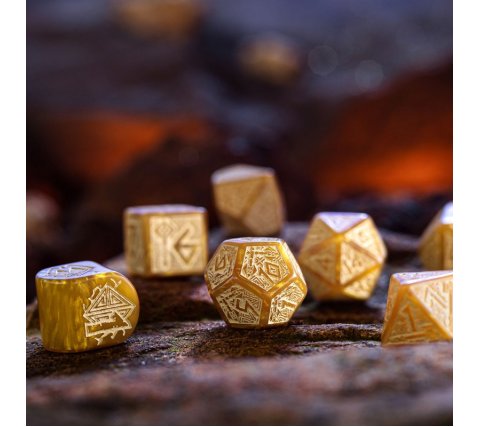 Q-Workshop - Dwarven RPG Dice Set: Gold