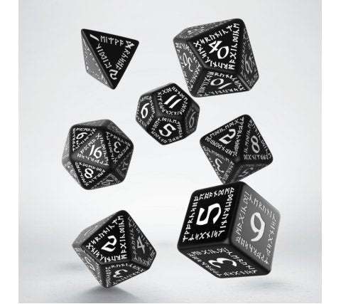 Q-Workshop - Runic RPG Dice Set: Black & White