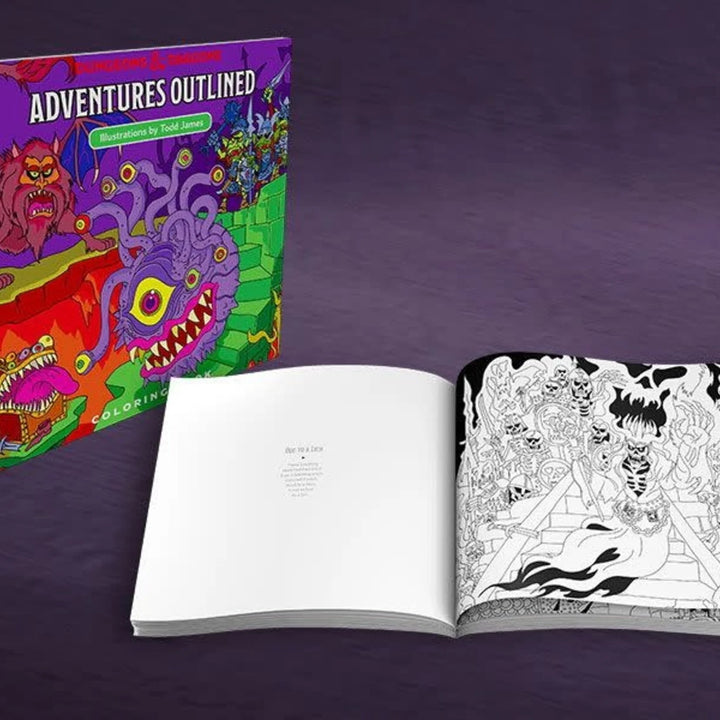 Dungeons & Dragons: Adventures Outlined Coloring Book - kleurboek