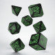 Q-Workshop - Call of Cthulhu RPG Dice Set: 7th Edition Black & Green