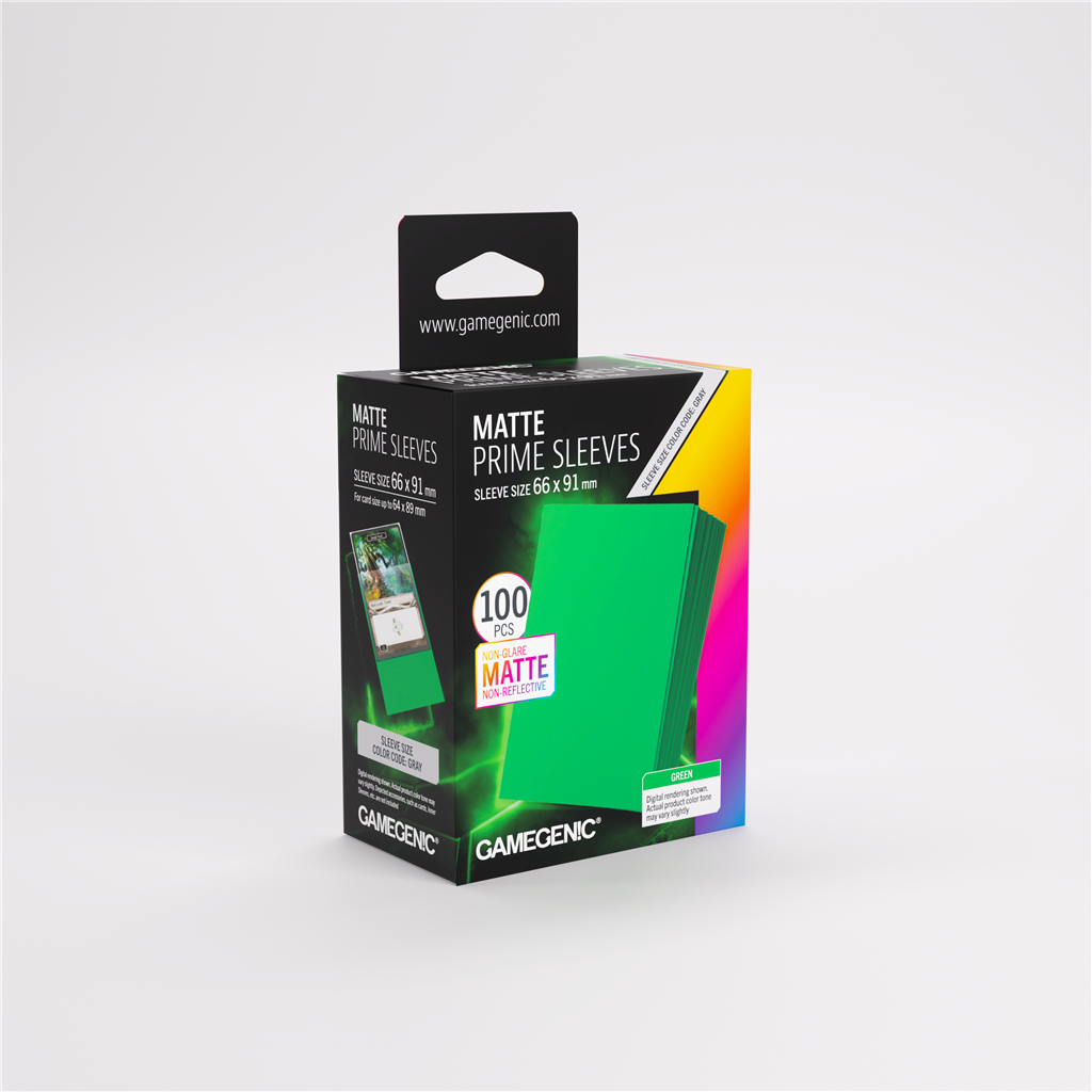 GAMEGENIC PRIME MATTE SLEEVES LIME GREEN
