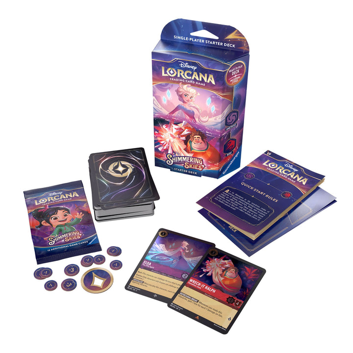 Disney Lorcana - Shimmering Skies Starter Deck: Scar & Kronk of Wreck-It Ralph & Elsa (inclusief booster)
