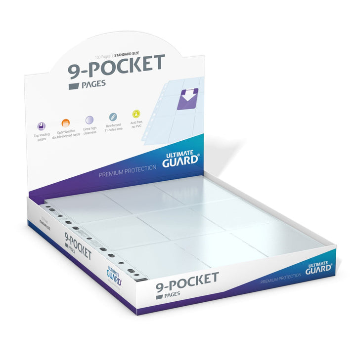 Ultimate Guard - 9-Pocket Pages Top Loading: Clear (100 stuks)