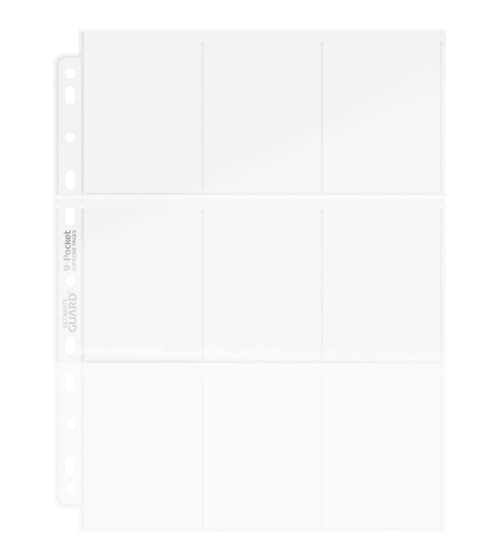 Ultimate Guard - 9-Pocket Pages Top Loading: Clear (100 stuks)