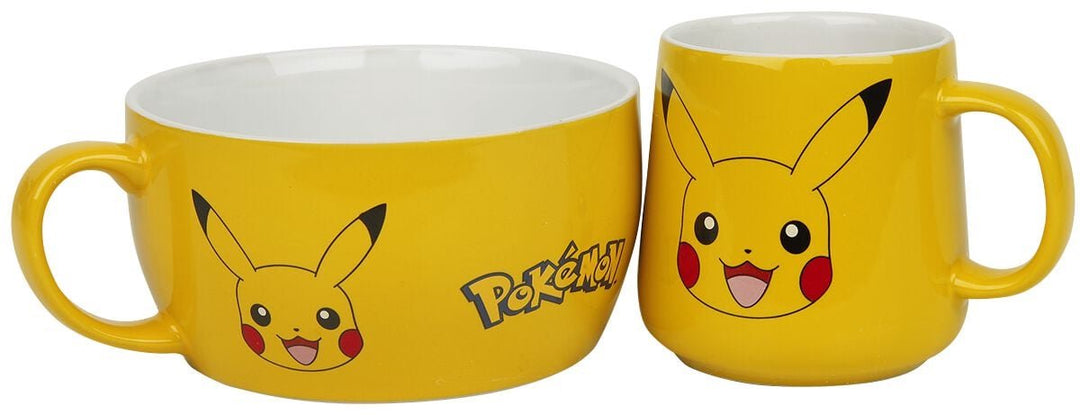 Pokemon Ontbijt Set: Mug + Bowl: Pikachu