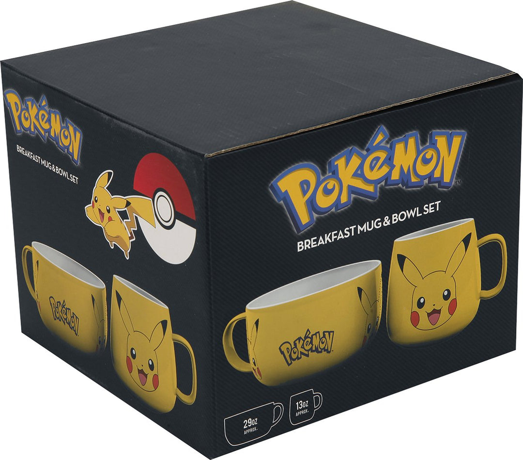 Pokemon Ontbijt Set: Mug + Bowl: Pikachu