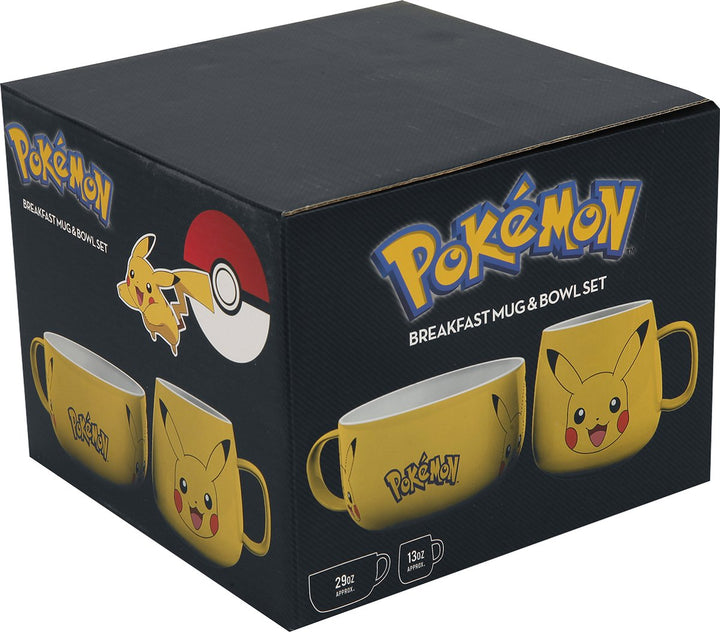 Pokemon Ontbijt Set: Mug + Bowl: Pikachu