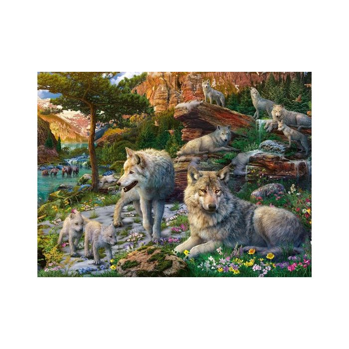 Puzzel: Wolves in spring - 1500 pieces