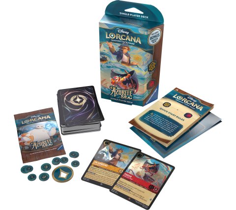 Disney Lorcana - Azurite Sea Starter Deck: Jim Hawkins & Tigger (including booster)