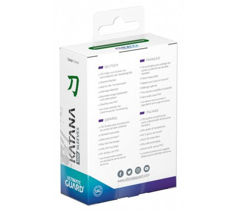 Ultimate Guard Katana Sleeves: Green (100 stuks)