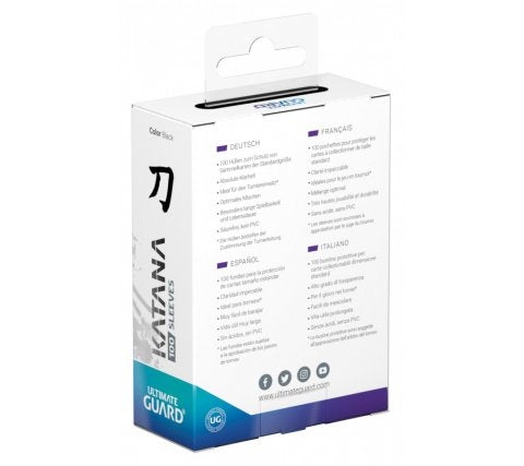 Ultimate Guard Katana Sleeves: Black (100 stuks)