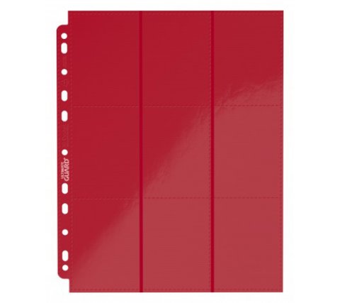 Ultimate Guard - 18 Pocket Pages Side Loading: Red (10 stuks)