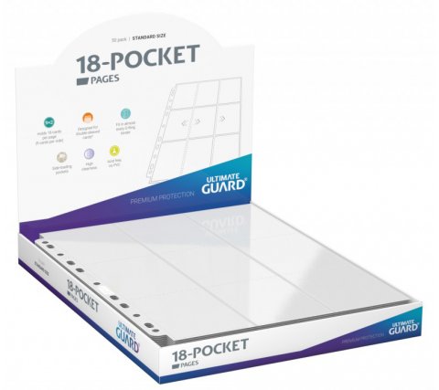 Ultimate Guard 18-Pocket Pages Side-Loading (50) - White