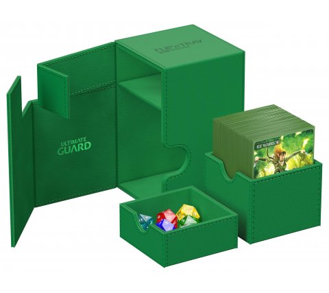 Ultimate Guard Flip'n'Tray Deck Case 100+ XenoSkin Monocolor Green
